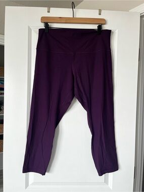 lululemon athletica Deep Plum Ribbed Crop leggings